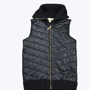 Michael Kors Women's Black High‎ Collar Vest Size XS Full Zip
